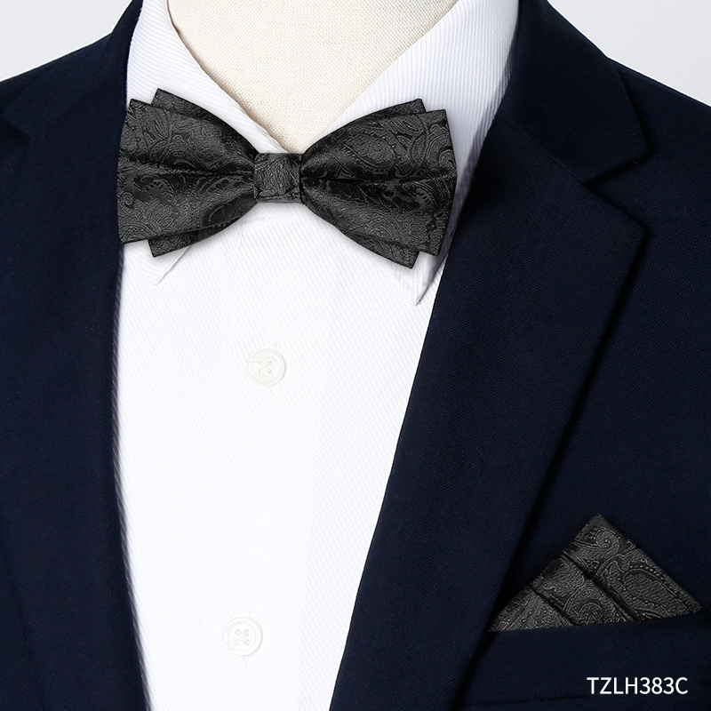 블랙 페리스 패턴 (나비 넥타이 포켓 타월)