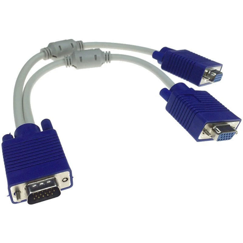 Производитель VGA кабеля 1 в 2, кабель для подключения компьютера 3+6, видеокабель высокого разрешения
