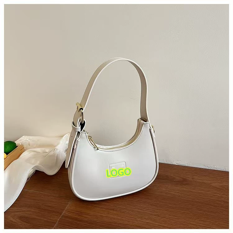 Small retro underarm bag, leather universal red shoulder bag