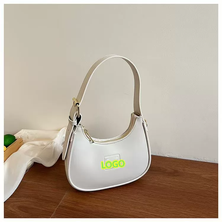 Small retro underarm bag, leather universal red shoulder bag
