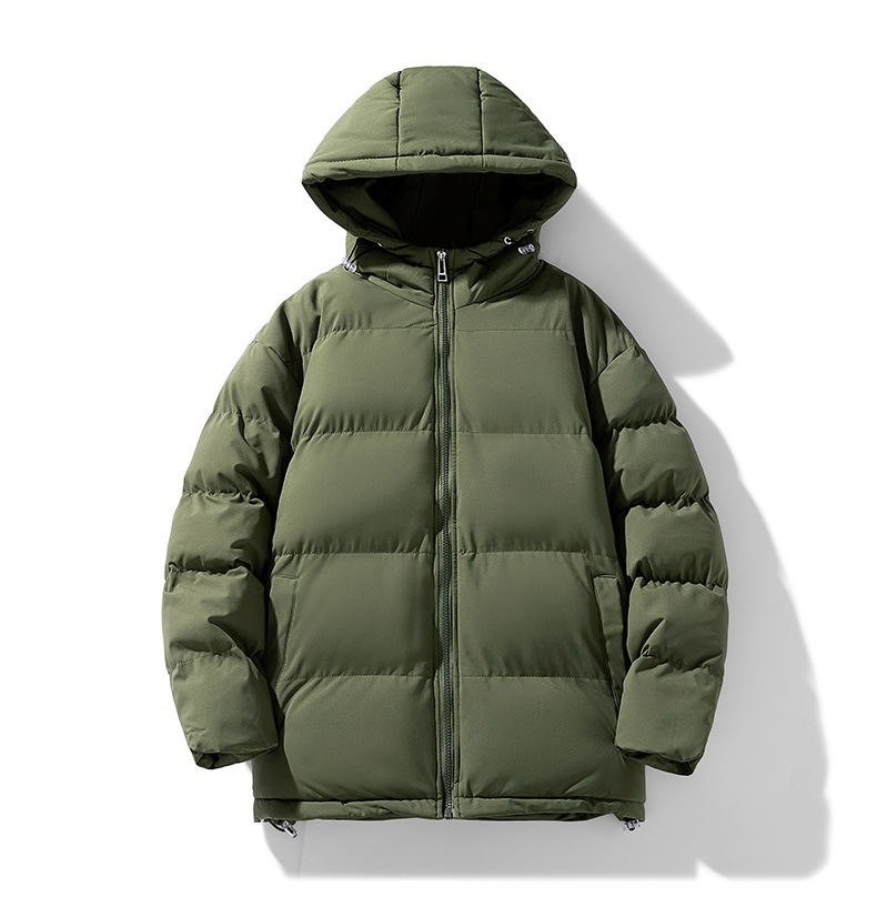Herren Winter Steppjacke Mit Kapuze Warme Wattierte Parka Jacke_voghion.com