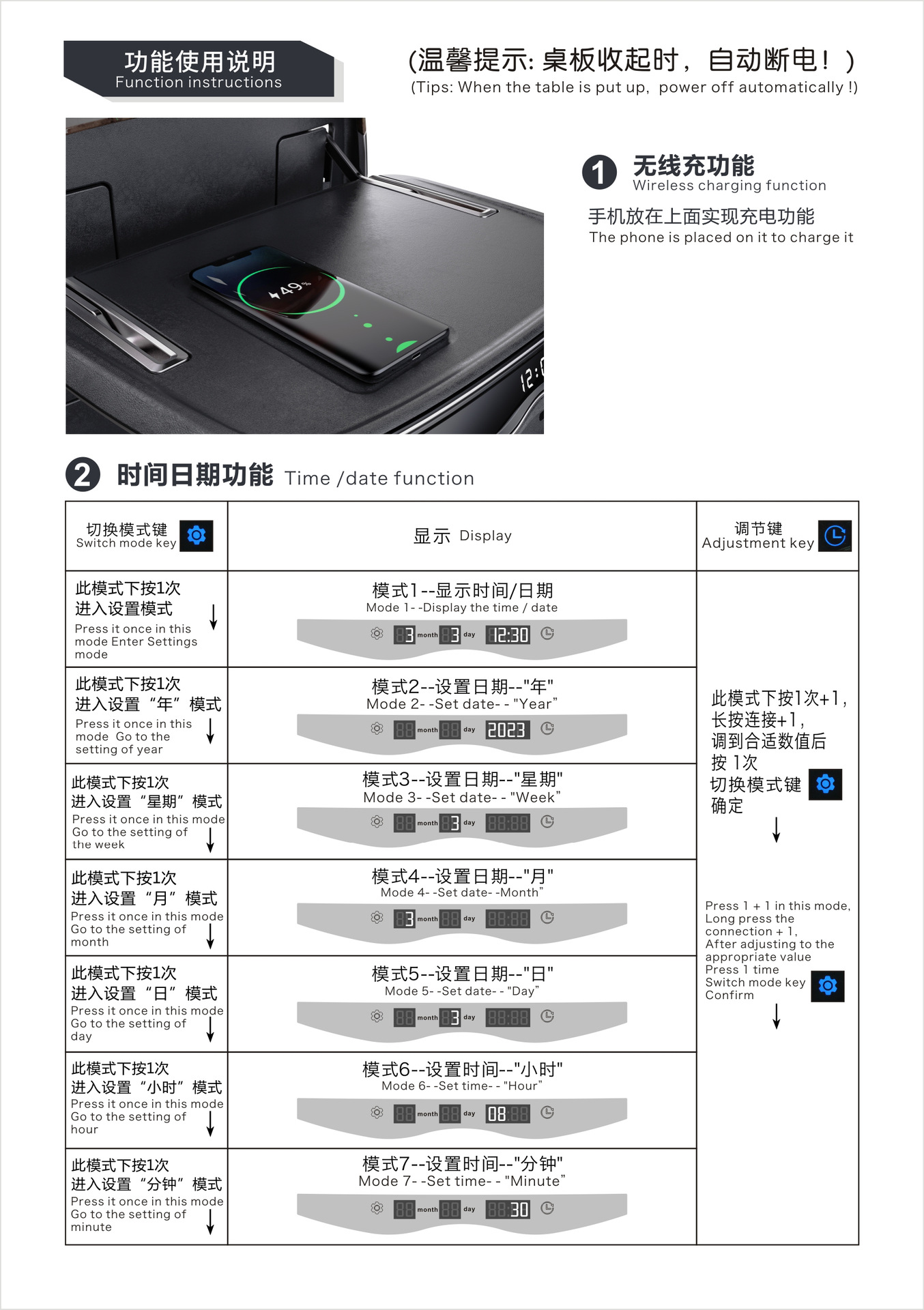 Suitable for 15-24 Toyota Alpha 30 Series 40 Series Chair Back Small Table Wilfa Dining Table Interior Modification