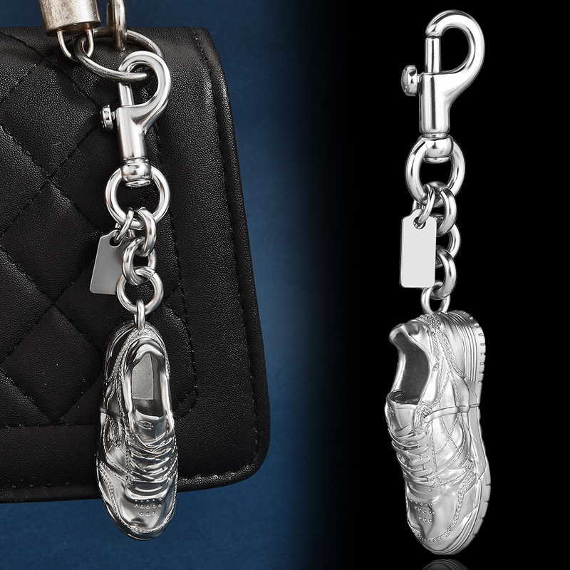 Metallic Mini Sneaker Keychain Trendy Versatile Bag Accessory Personalized Niche Luxury Key Pendant Metallic Mini Sneaker Keychain Trendy Versatile Bag Accessory Personalized Niche Luxury Key Pendant