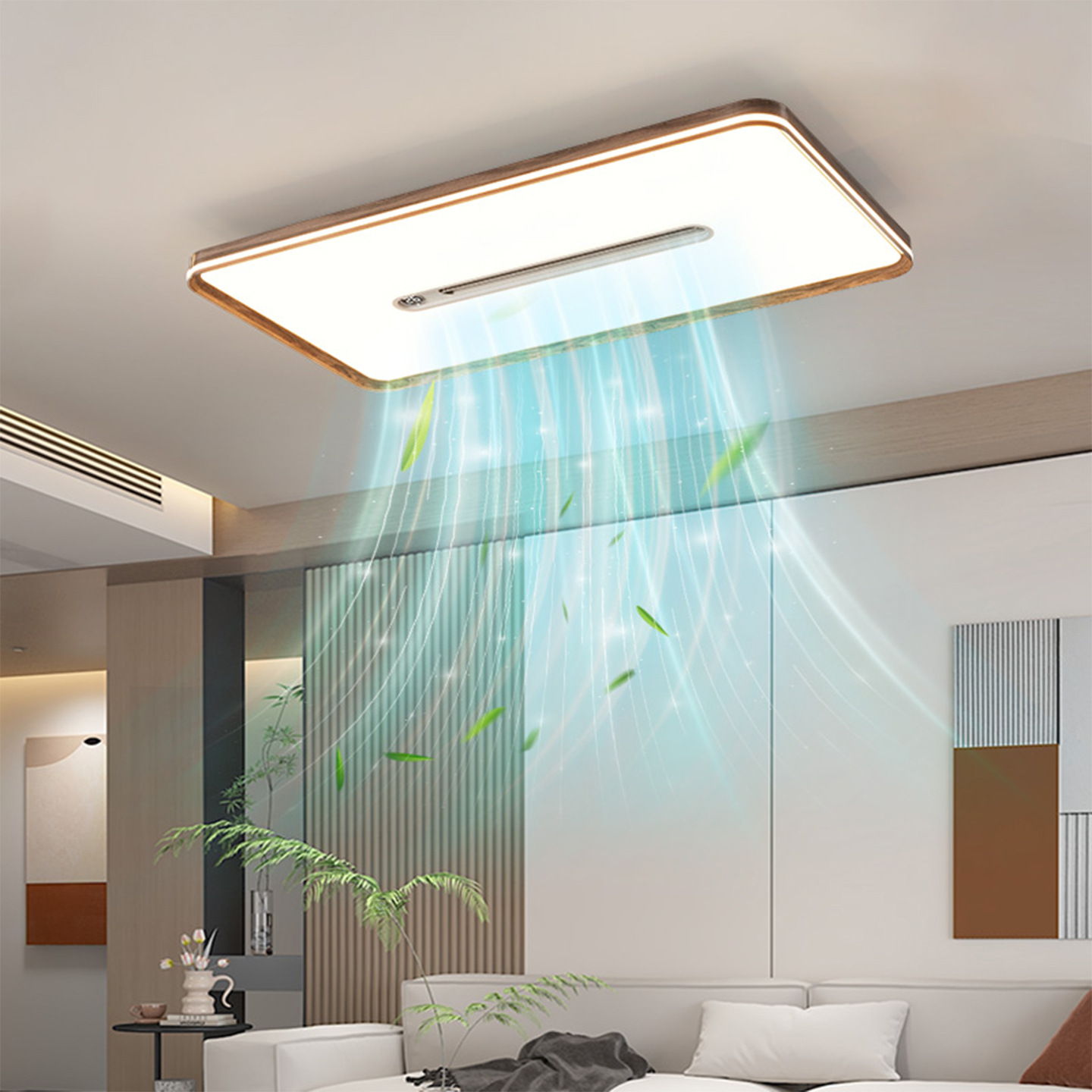 Ventilador invisible 2026 nueva atmósfera moderna simple ventilador doméstico sin hoja en el salón de la luz principal 115L image 3