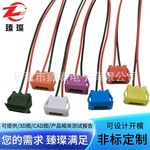 注塑扁卡锁板type-c母座防水ip67方头防水DC改款焊线端子母座臻璨