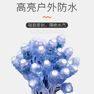 12V9mm穿孔灯 外露灯串 防水户外发光字 广告点阵字 招牌专用灯珠