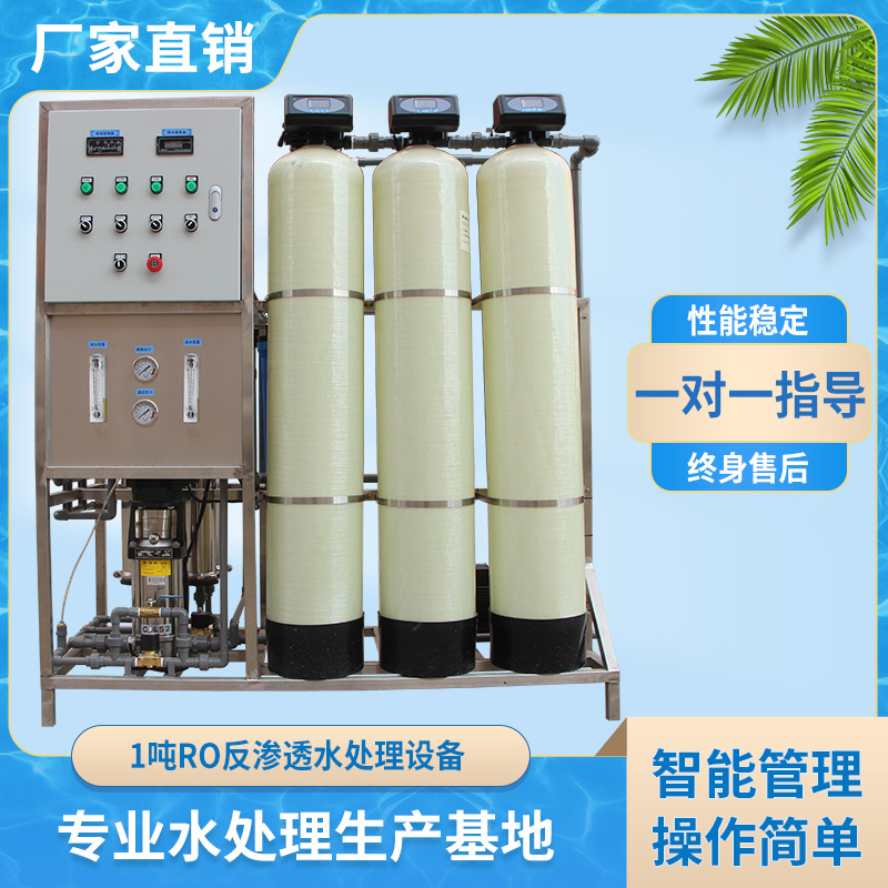 宁波台州绍兴上虞1吨单级RO反渗透去离子降电导率纯净水设备
