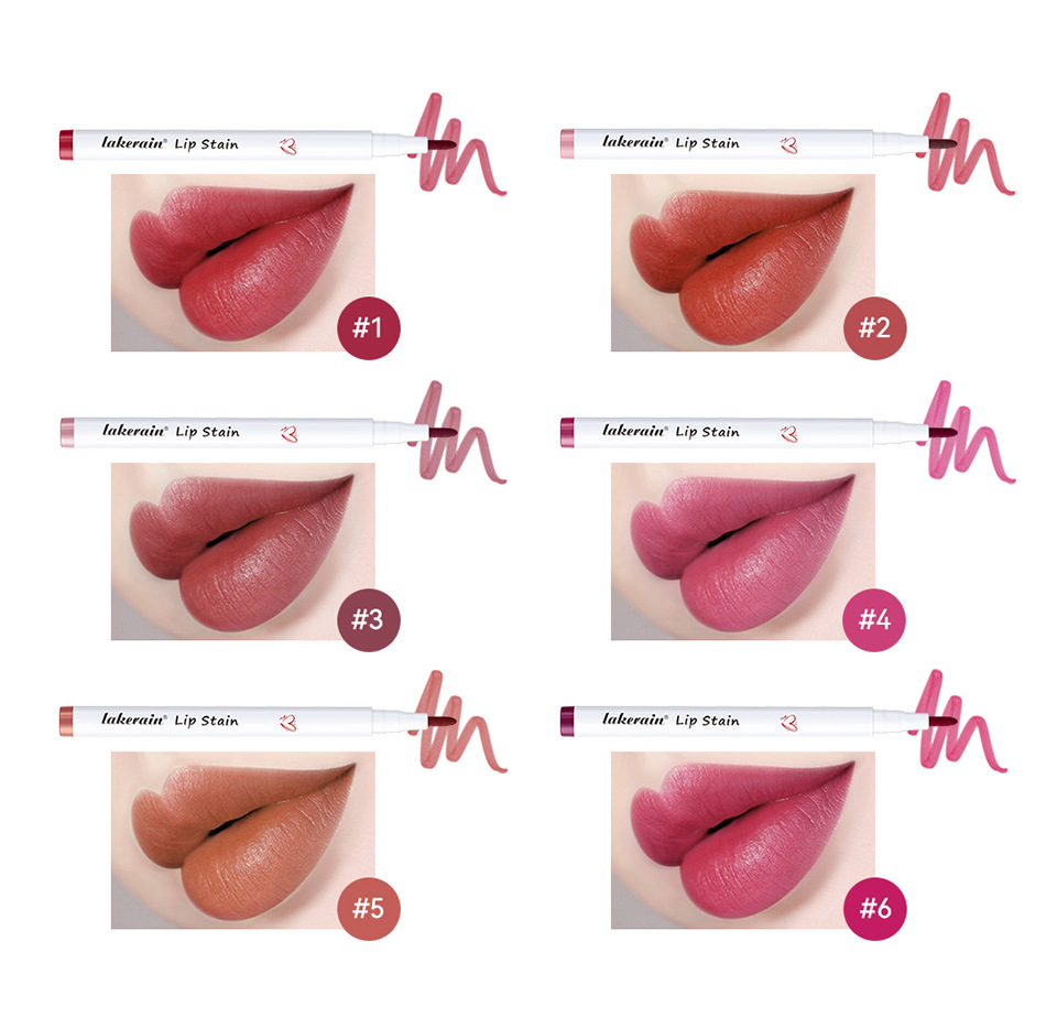 lakerain lip liner pen matte, not easy to stick to the cup, smooth lip liner pen Item Picture