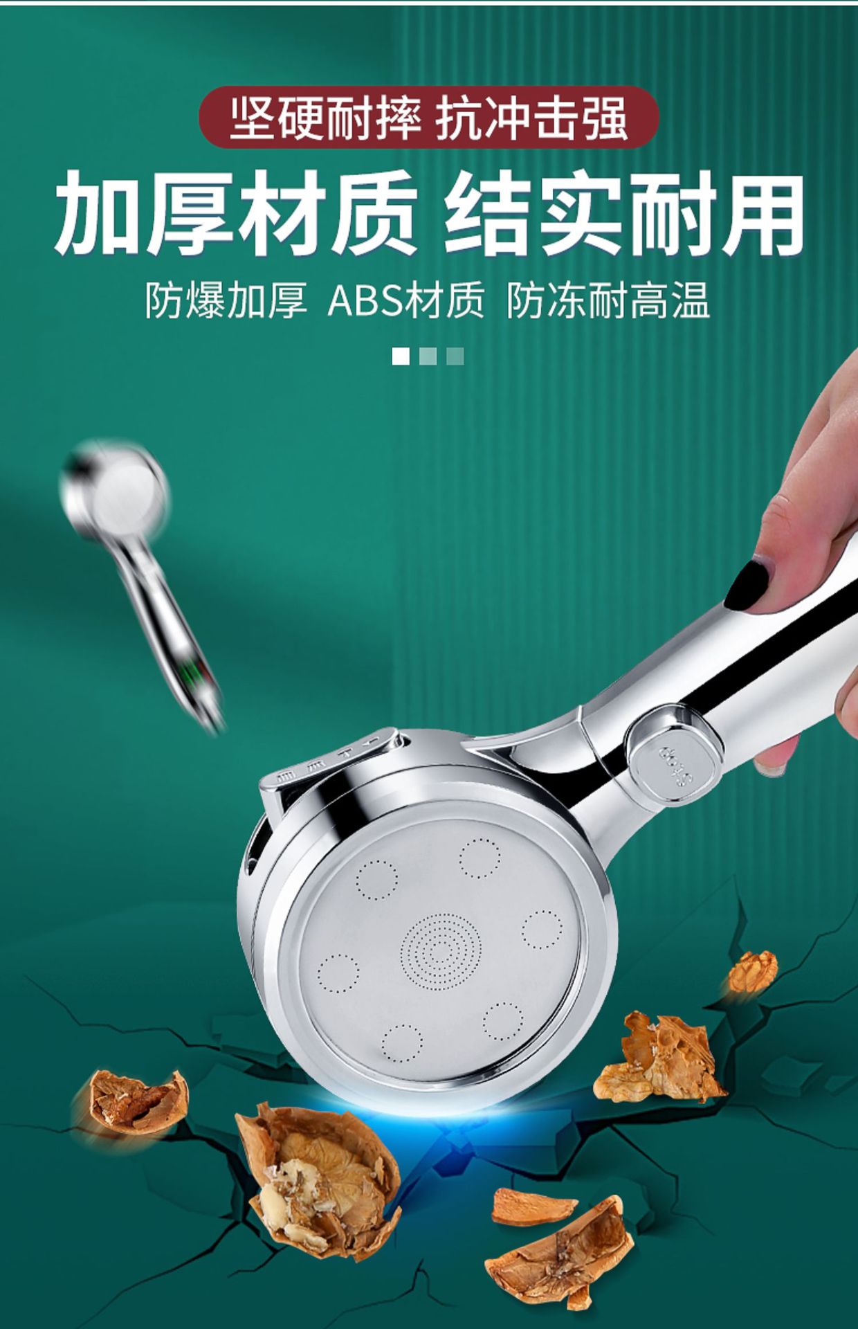 Smart digital display showerhead, home bathroom light pressure luxury showerhead set, bathroom heater, round shower, handheld showerhead undefined
