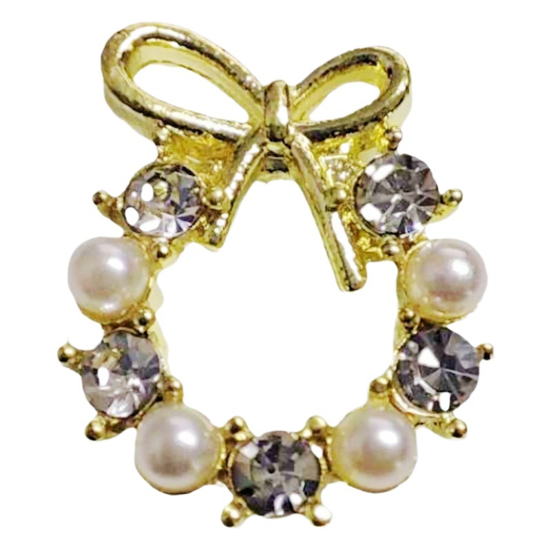 Nuevo sentido guirnalda de Navidad accesorios de diamantes de aleación Yiwu nail art Internet Celebrity style nail Diamond Super Flash Pearl Rhinestone