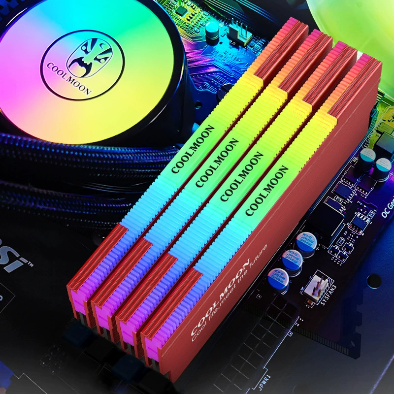 Память с подсветкой RGB, радиатор, ARGB синхронизация AURA, светящийся декоративный светодиодный модуль памяти