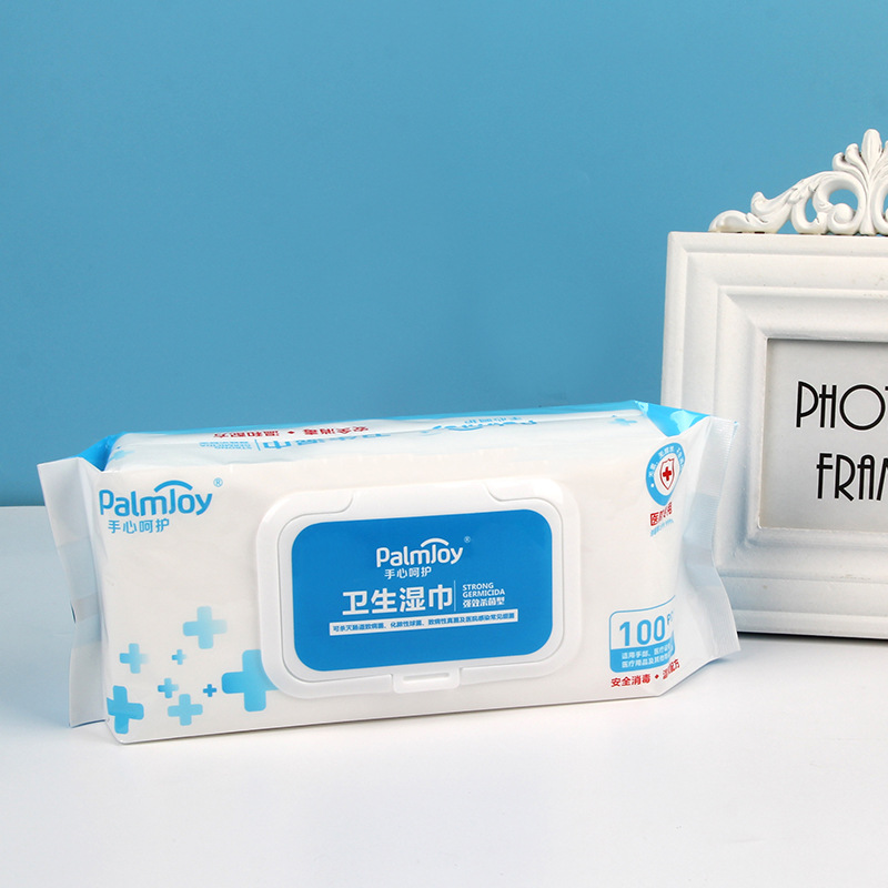 Disinfection Wet Wipes Hospital Suitable for Quaternary Ammonium Salt Wet Wipes Non-alcohol Large Package 100 Pumping Home Sterilization Non-pungent