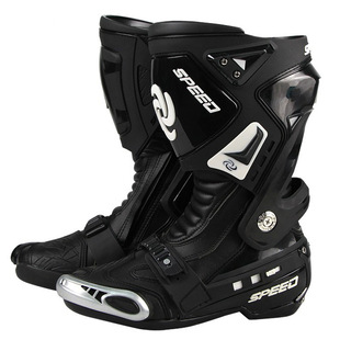 High waist motorcycle boots team protection men's off-road road racing shoes knight locomotive riding shoes anti-fall four seasons