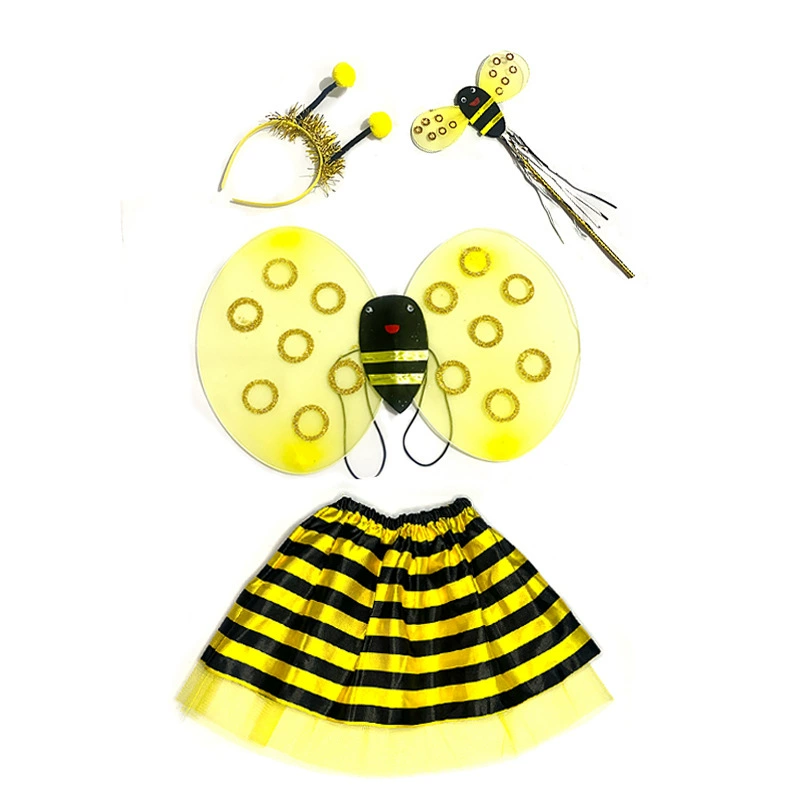 Children's yellow set, suit, halloween, for International Children’s Day performance, 4 piece set
