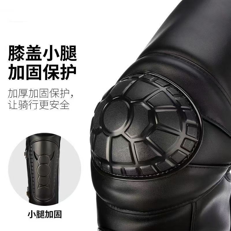 motocicleta eléctrica de invierno gruesa rodilla protector de viento frío para hombres y mujeres para montar calentamiento protector de pierna de cáscara dura