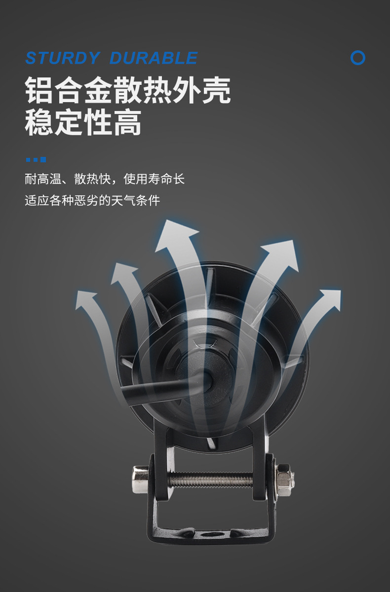 Mini Car Headlight, Motorcycle Spotlight, Modified Electric Vehicle, High-Brightness Waterproof Headlight, Yellow and White Double-Light Car Light