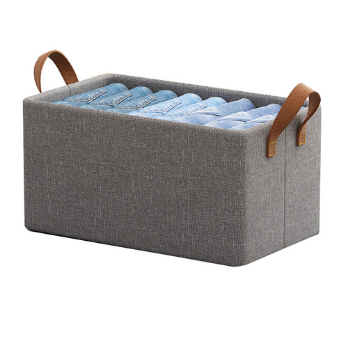 Household clothes storage box storage layered bedroom storage basket pants folding storage cabinet divided fabric storage box