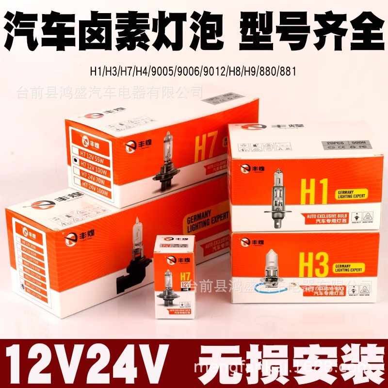 Foshan Fenghuang 12V Headlight Bulb Halogen H1H3H4H7/9005/9006/9012/H8/H9