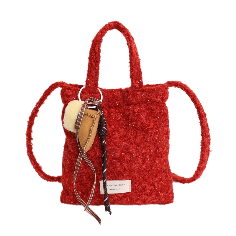 Red winter atmospheric one-shoulder bag, Korean style