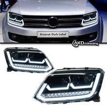 适用于大众阿莫洛克Amarok大灯总成改装LED透镜日行灯流光转向灯