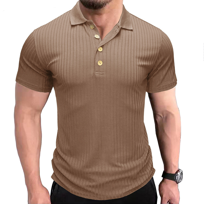 Men's Solid Color Patchwork Polo Shirt Men's Clothing display picture 14