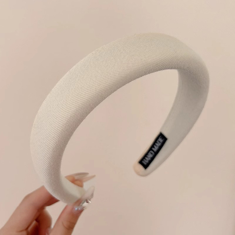 Brazo de cabello negro plegado para mujeres retro francés alto cráneo de borde ancho brazo de cabello de compresión para el cabello Bundle para el cabello fuera de la guarnición universal image 27