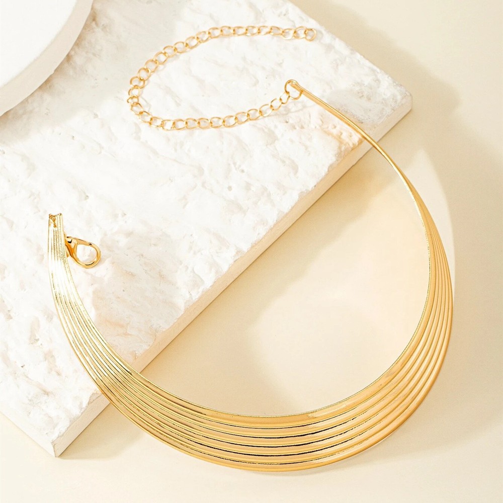 Collar metálico exagerado estilo europeo y americano gargantilla transfronteriza exclusiva para Amazon