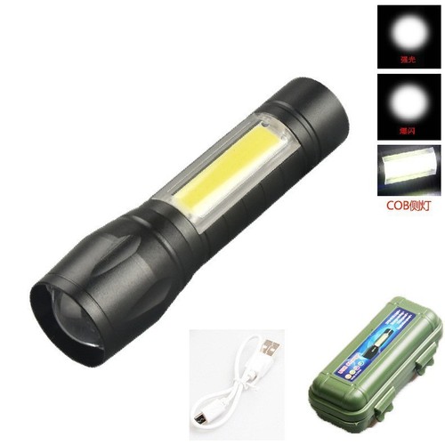 LED mini USB charging multi-function small flashlight strong light charging super bright waterproof long-range outdoor home portable