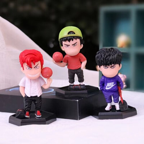 Q version of Slam Dunk Hand Figure Sakuragi Hanamichi Rukawa Kaede Mitsui Hisashi Doll Model Desktop Car Ornament