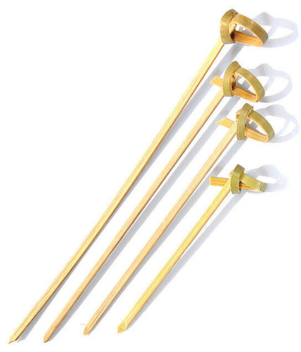 Manufacturer disposable barbecue bamboo skewers hotel fruit fork rosette skewers green leather bamboo skewers rosette skewers wholesale
