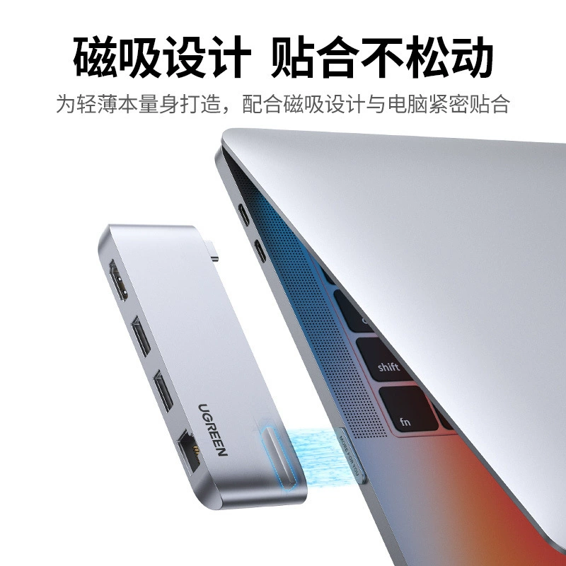 Удлинитель Type-C от绿联 с несколькими интерфейсами USB и HDMI, совместимый с Apple Air