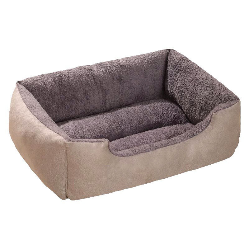 Otoño y invierno nuevo tipo de nido de mascotas, nido de perros rectangulares, cálido y feludo, perros grandes, perros pequeños, nido de perros de rayas encriptadas.