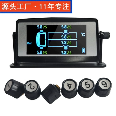 10, 12, or 14 Wheels, Wireless – Tire pressure monitoring system - full-display-0-18bar0-261psi-6-wheels-repeater