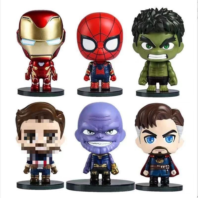 Минифигурка Marvel Heroes (Спайдермен, Капитан Америка) — глиняный стиль, коллекционные фигурки 5–10 см, разные варианты