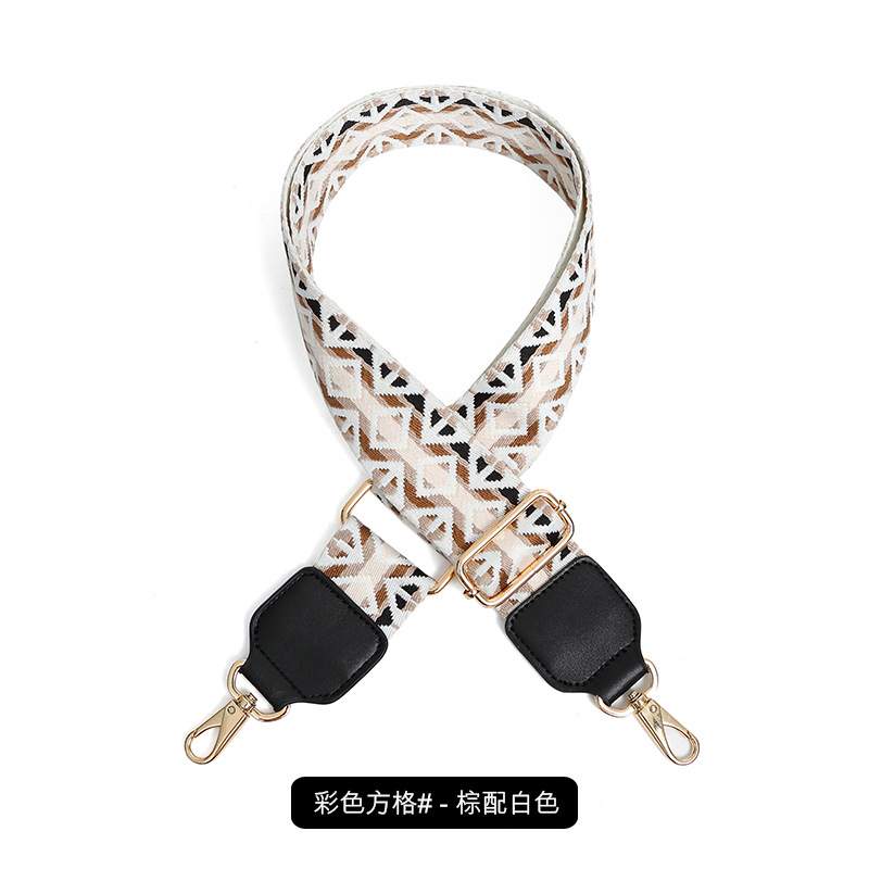 컬러 체크무늬-갈색과 흰색