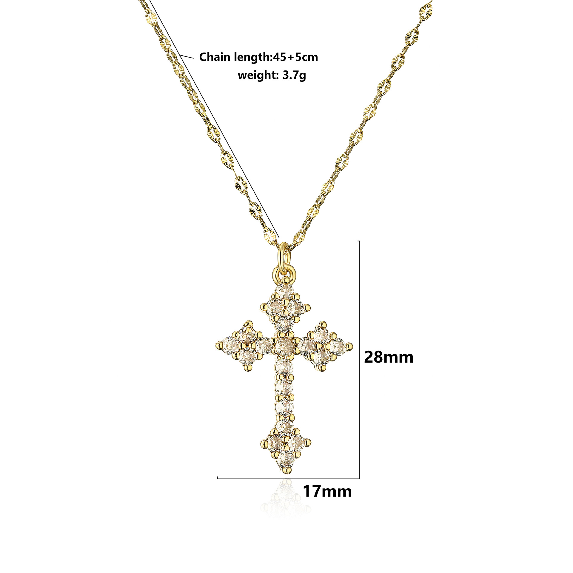 Classic Style Shiny Cross Heart Shape Copper Inlay Artificial Pearls Zircon Pendant Necklace display picture 5