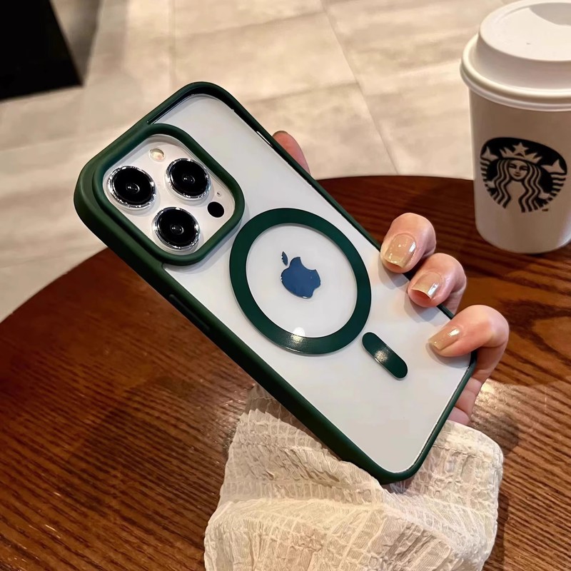 适用iPhone17手机壳亚克力磁吸苹果16马卡龙硅胶透明15promax硬套|undefined