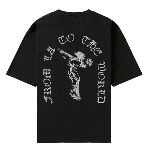 YOUNGLA Summer Men's Oversized T-Shirt American Style Fashion Trend Print Short Sleeve Sports Fitness T-Shirt