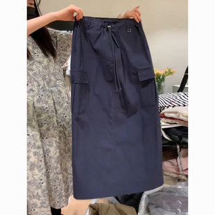 Korean Style High-Waisted Workwear Half-Length Skirt for Women 2025 Summer New Slimming Skirt with High Quality