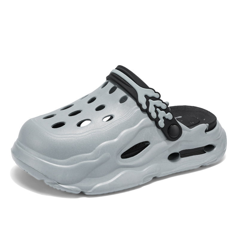 Sandalias deportivas para hombres de verano anti-deslizante con una parte inferior gruesa dos zapatillas de playa de rafting