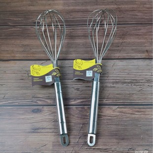 Wholesale Stainless Steel Manual Egg Beater Household Kitchen Baking Mixer Metal Egg Beater Handheld Egg Beater