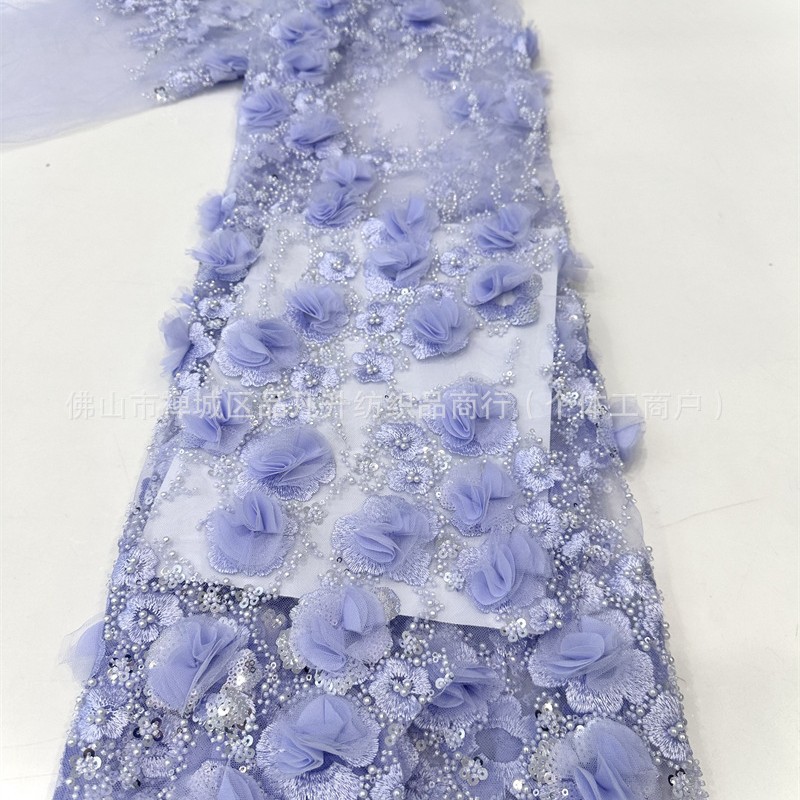 Verano bordado de tubo de perlas vestido de boda vestido de hadas tela de malla comercio exterior transfronterizo al por mayor spot