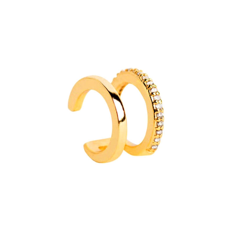 Fashion Geometric Copper Plating Zircon Ear clips 1 Piece