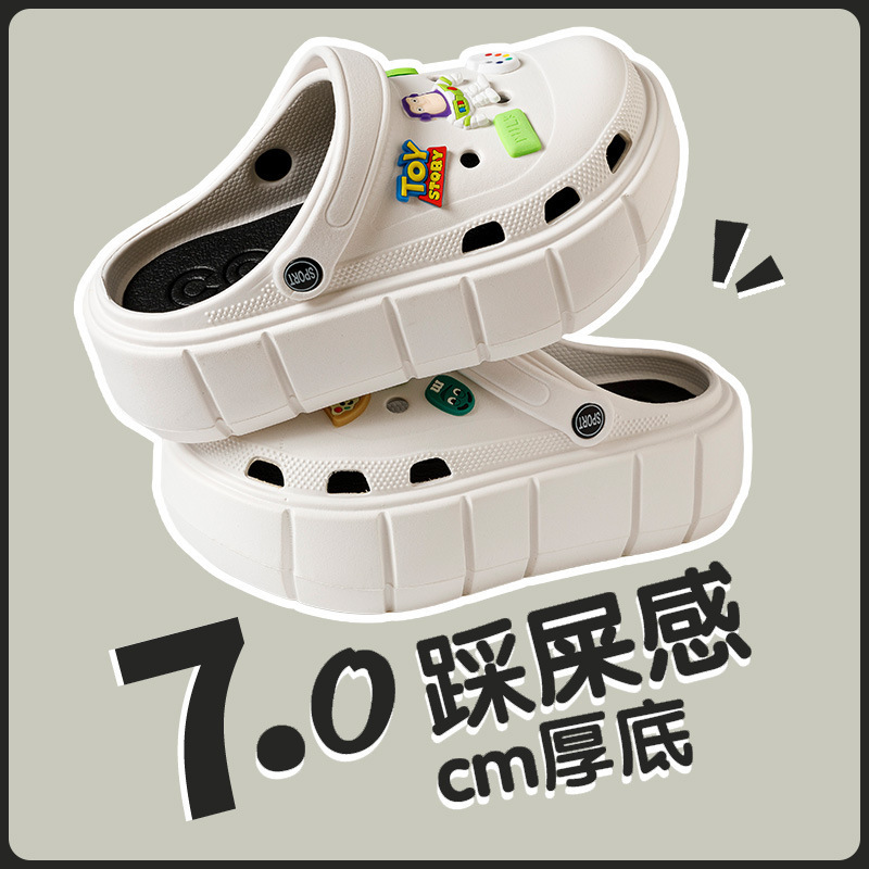 2026 New Style Outdoor Thick-Soled Clogs for Women, Summer Trendy Non-Slip Height-Increasing Closed-Toe Half Slippers, Beach Sandals 2026 New Style Outdoor Thick-Soled Clogs for Women, Summer Trendy Non-Slip Height-Increasing Closed-Toe Half Slippers, Beach Sandals