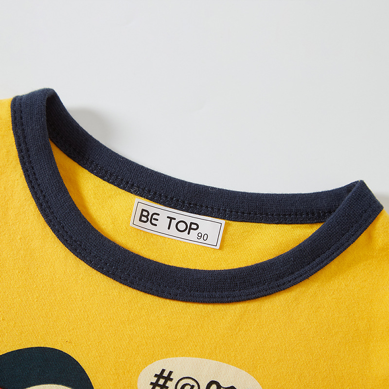 2024 verano estilo coreano niños y bebés todo partido camiseta suelta para niños de dibujos animados impresa marca de moda superior entrega de una pieza