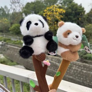 Tree-Climbing Flower Panda Plush Toy Doll Massage Stick Massage Hammer Gift for Friends Chengdu Souvenir