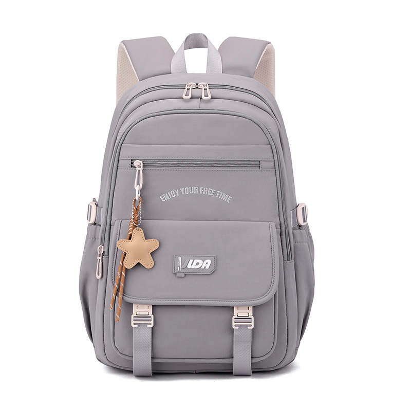 Mochila de escolares fresca y simple, mochila de hombro de alta capacidad, mochila de ocio para mujeres.