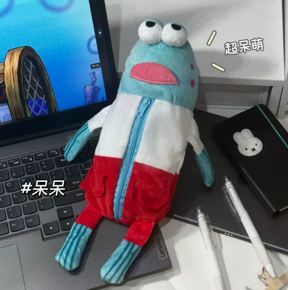 Cartoon Bikini Bottom Residents' Squidward Pencil Case, Spongebob Plush Pencil Case, Pencil Storage Box