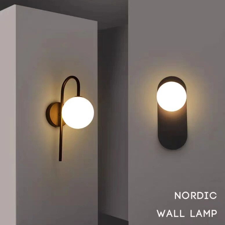 Scandinavian Simple Modern Wall Lamp Bedroom Bedside Lamp Living Room Tv Background Wall Lamp Creative Balcony Aisle Corridor Lamp