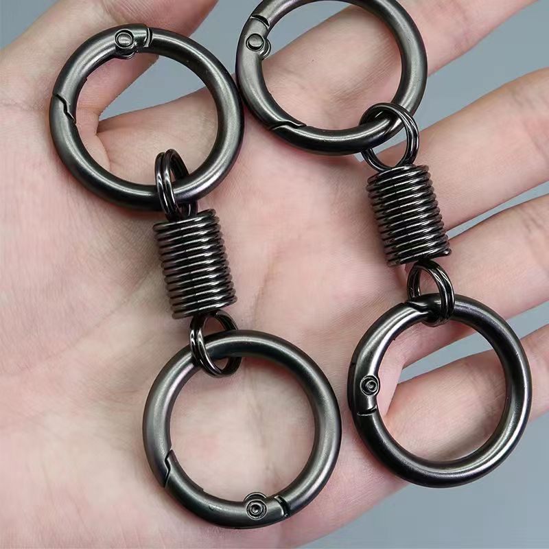 2 ペアオープンスプリングコイルカーアクセサリーキーホルダーホームオートバイ多機能新しいクリエイティブアクセサリーペンダント|undefined